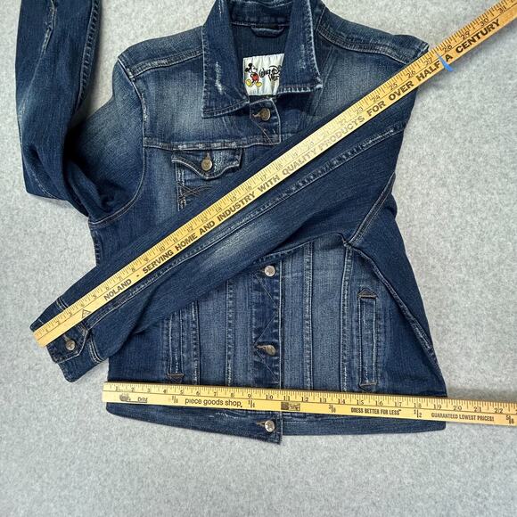 Disney World Denim Jacket Womens Large 50th Anniv Rhinestone Mickey Mouse Back - Picture 14 of 16